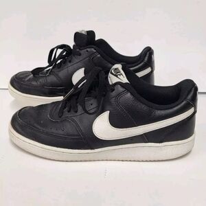 Nike Mens Court Vision Low CD5463-001 Black Running Shoes Sneakers Size 8.5